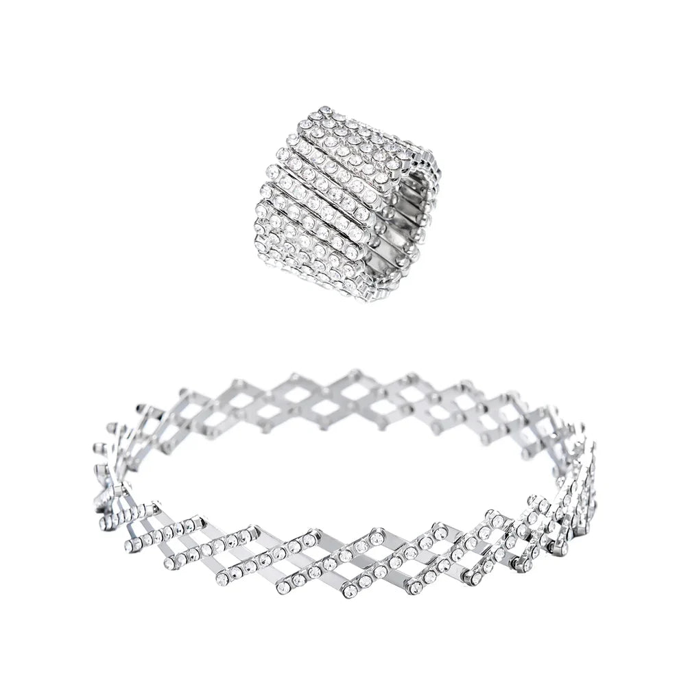 Anillo y Pulsera Diana-Plata