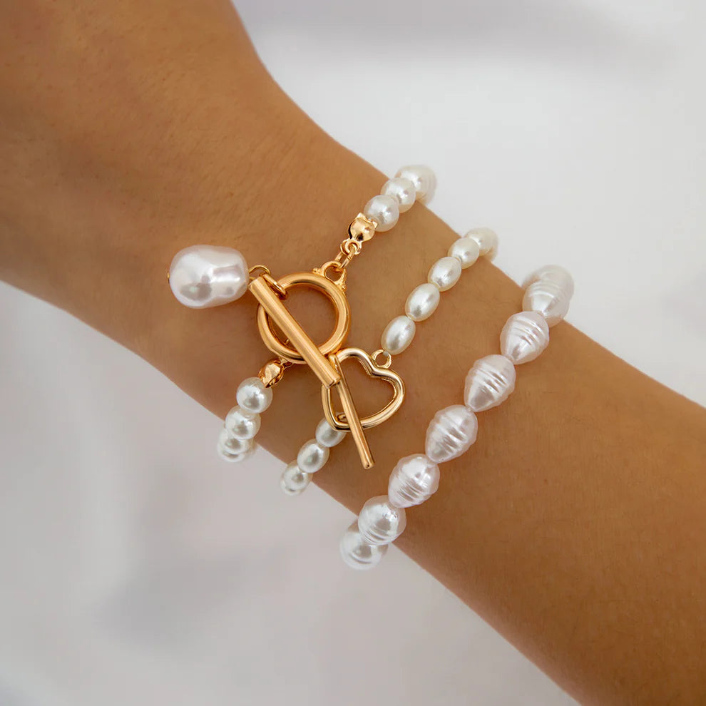 Conjunto de Pulseras Perla Infinity