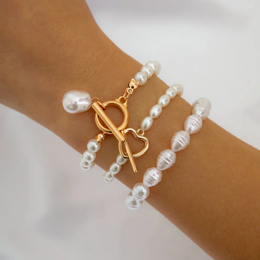 Conjunto de Pulseras Perla Infinity
