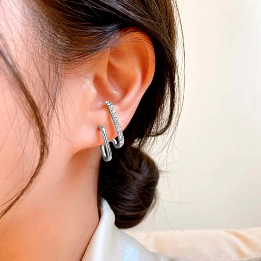 Pendientes Estefania-Plateados