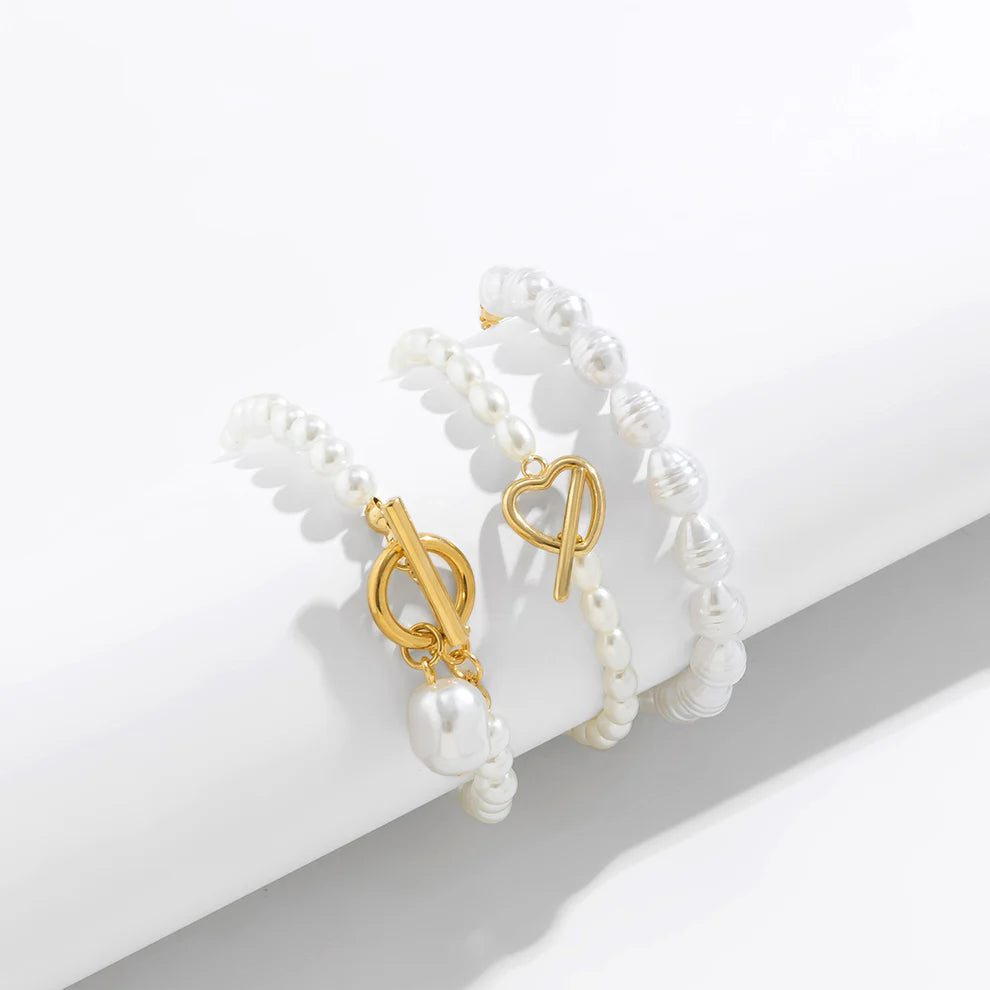 Conjunto de Pulseras Perla Infinity
