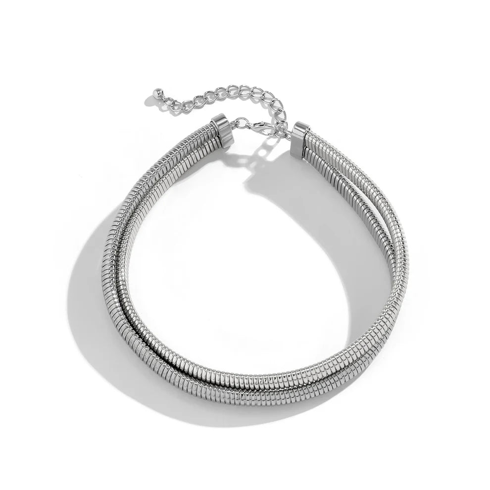 Collar Musa-Plateado