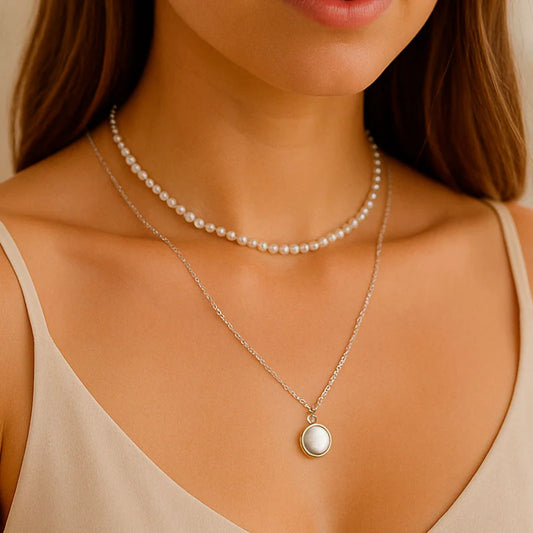 Collar Alejandra-Plateado