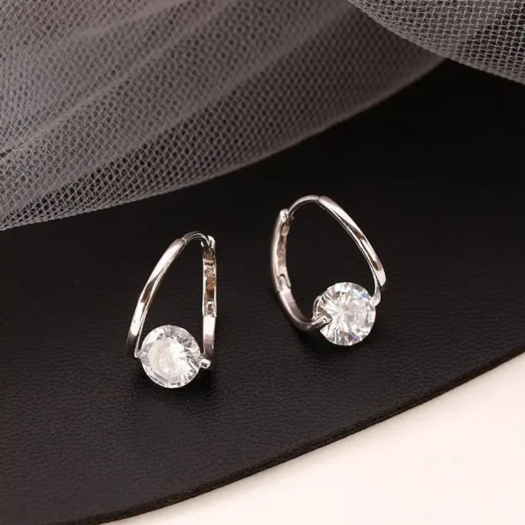 Pendientes Circonita Plata